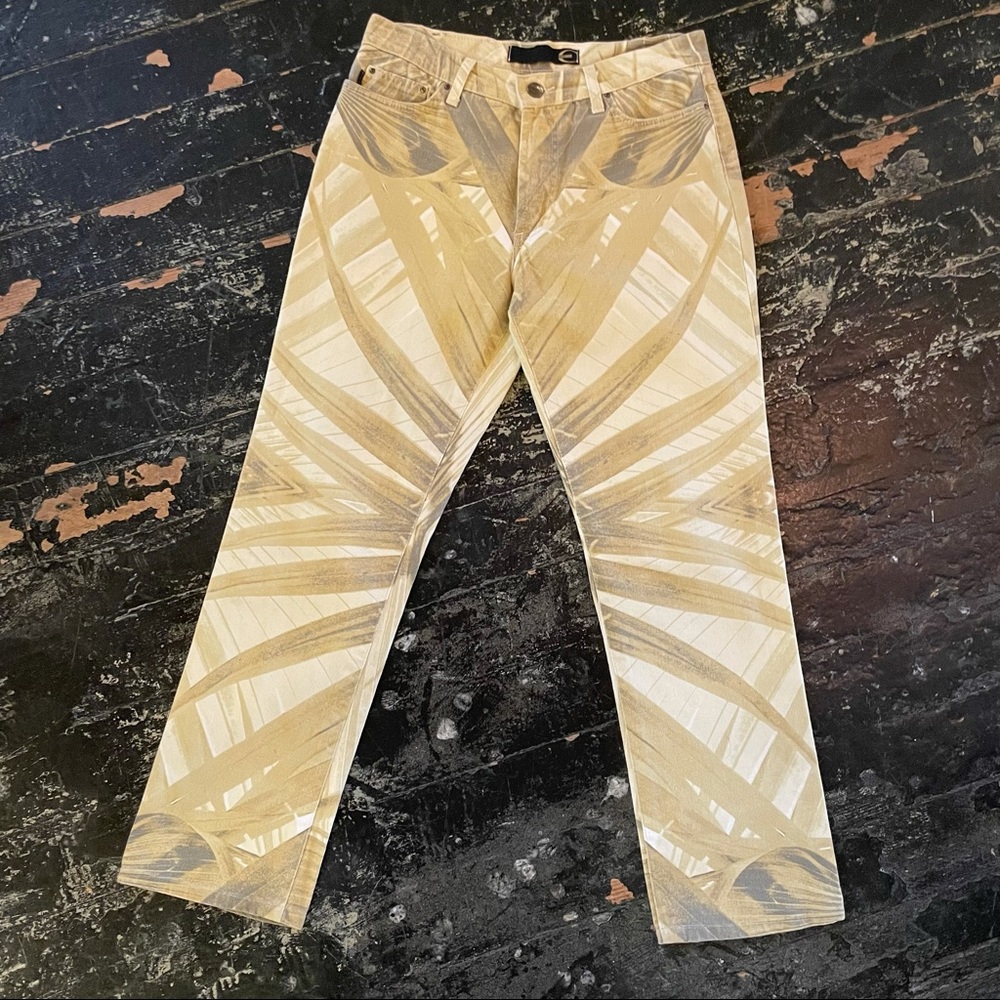 Vintage Y2K Just Cavalli Palm Cropped Jeans